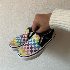 Vans colorful checkered shoes size 11